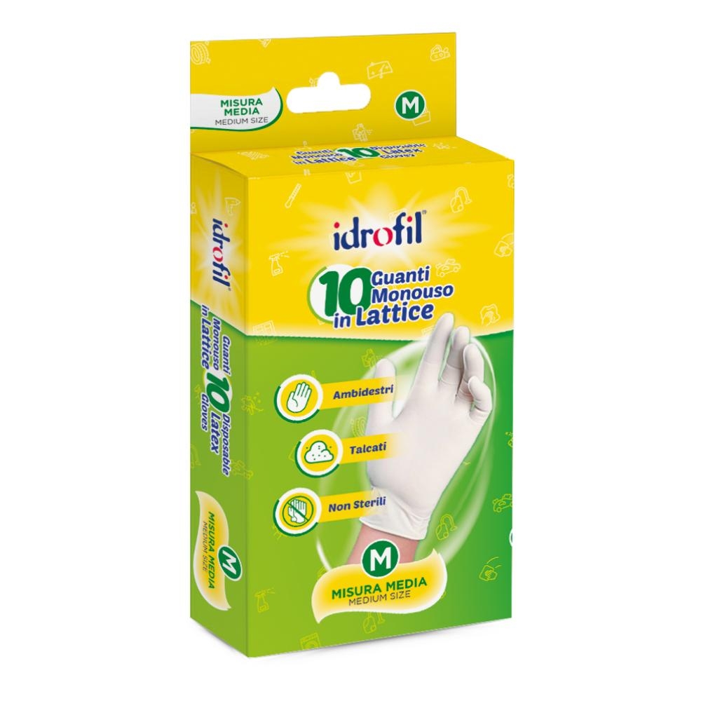 GUANTI IN LATTICE M 10 PEZZI