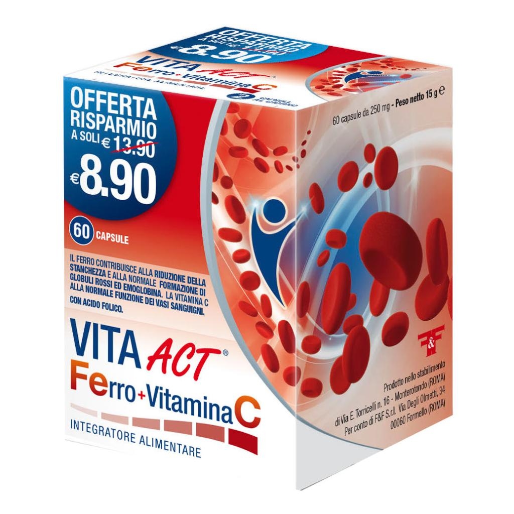 VITA ACT FERRO+VITAMINA C 60 CAPSULE