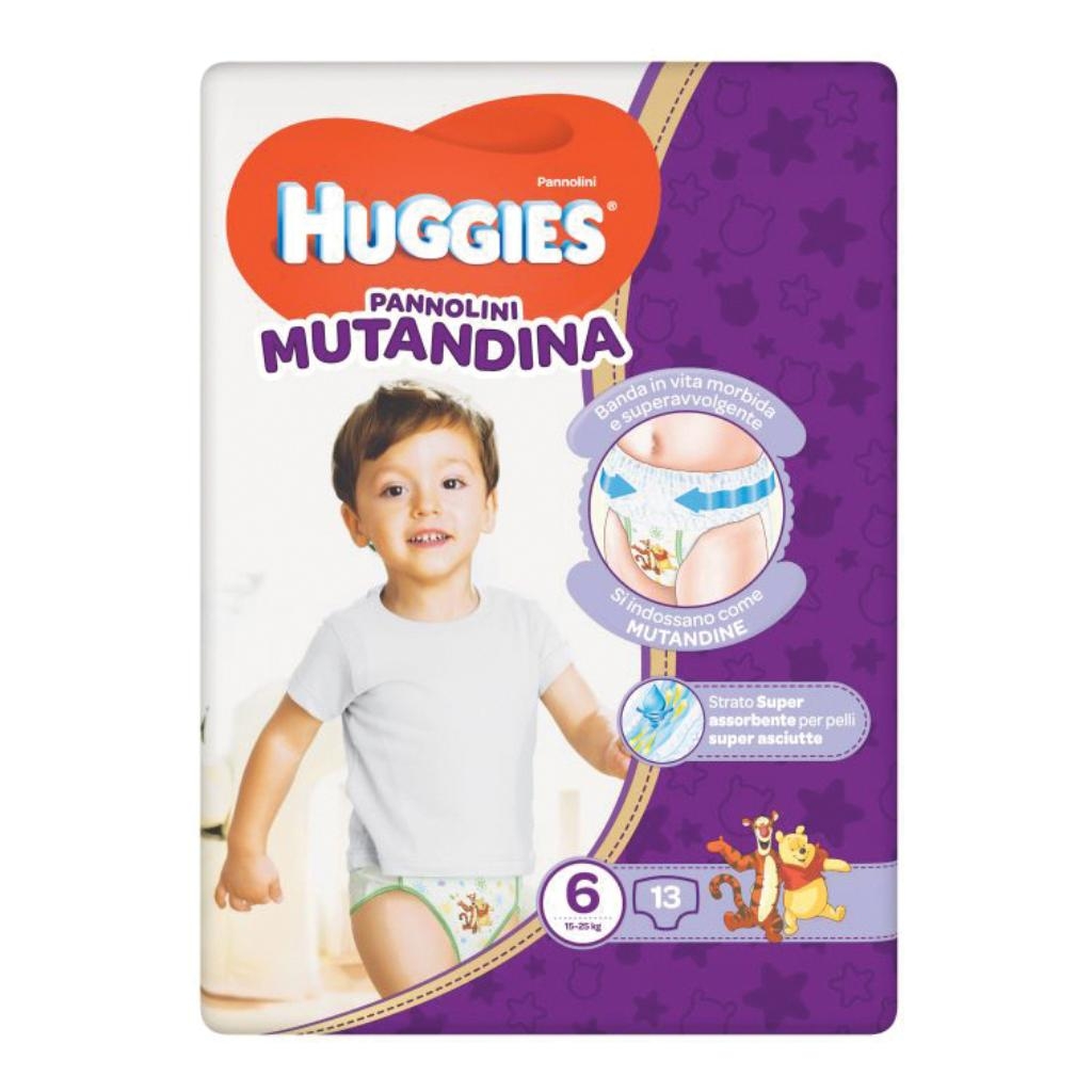 HUGGIES DIAPER PANT BASE 6 13 PEZZI