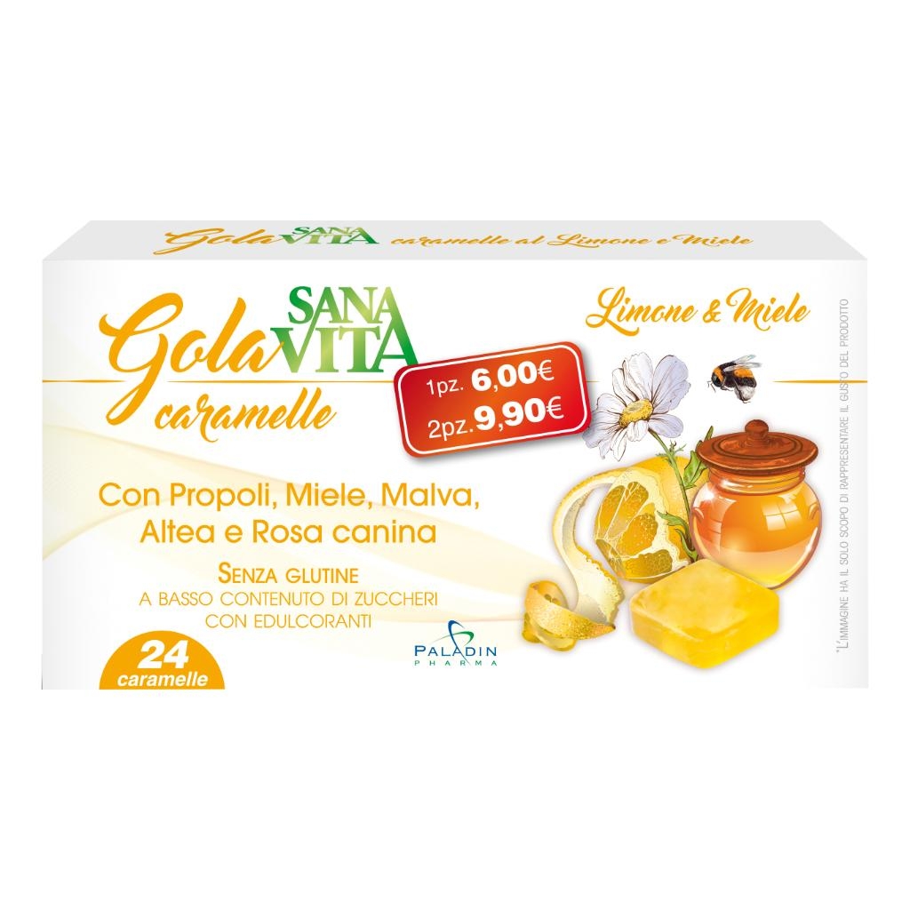 SANAVITA GOLA MIELE & LIMONE 24 CARAMELLE