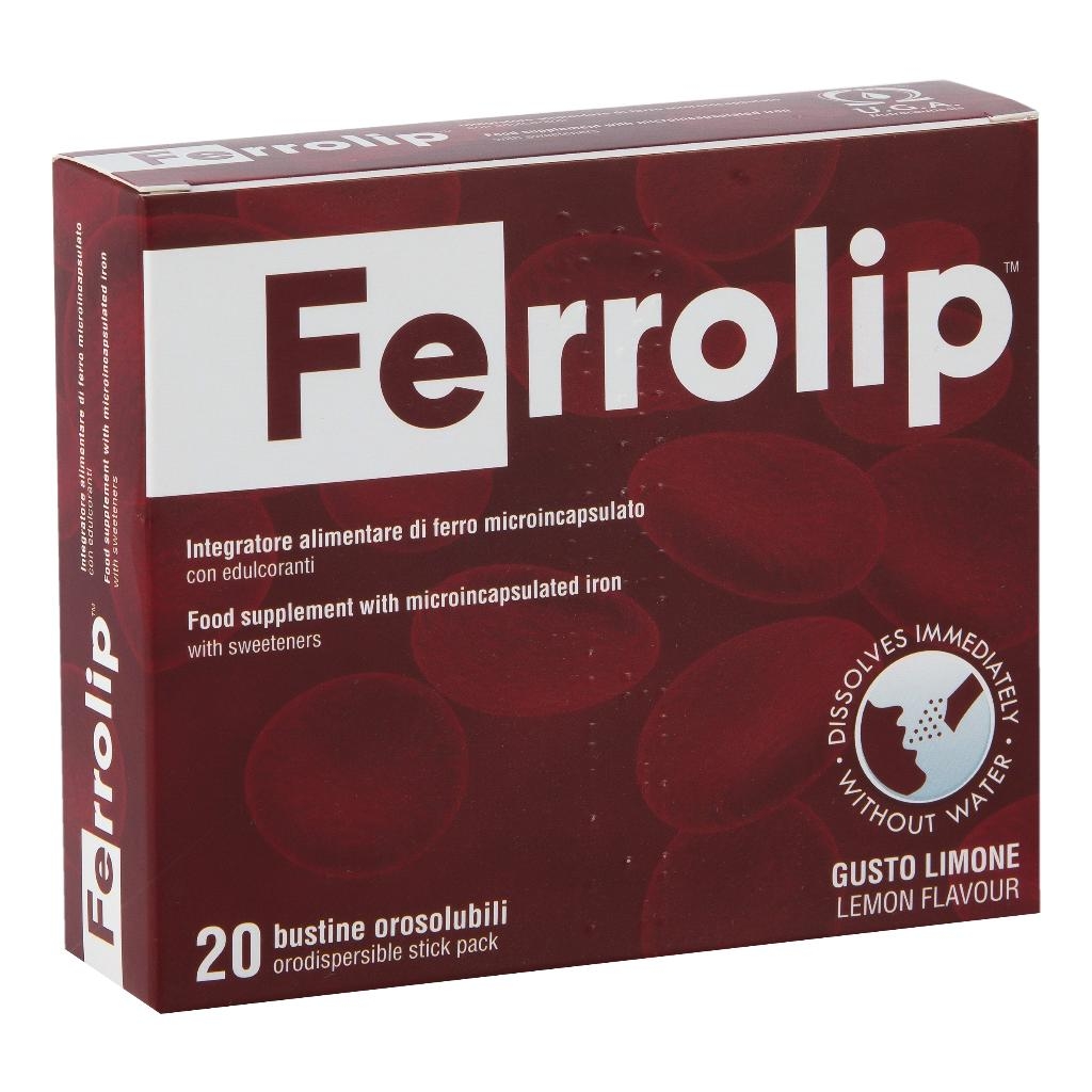 FERROLIP 20 BUSTINE OROSOLUBILI GUSTO LIMONE