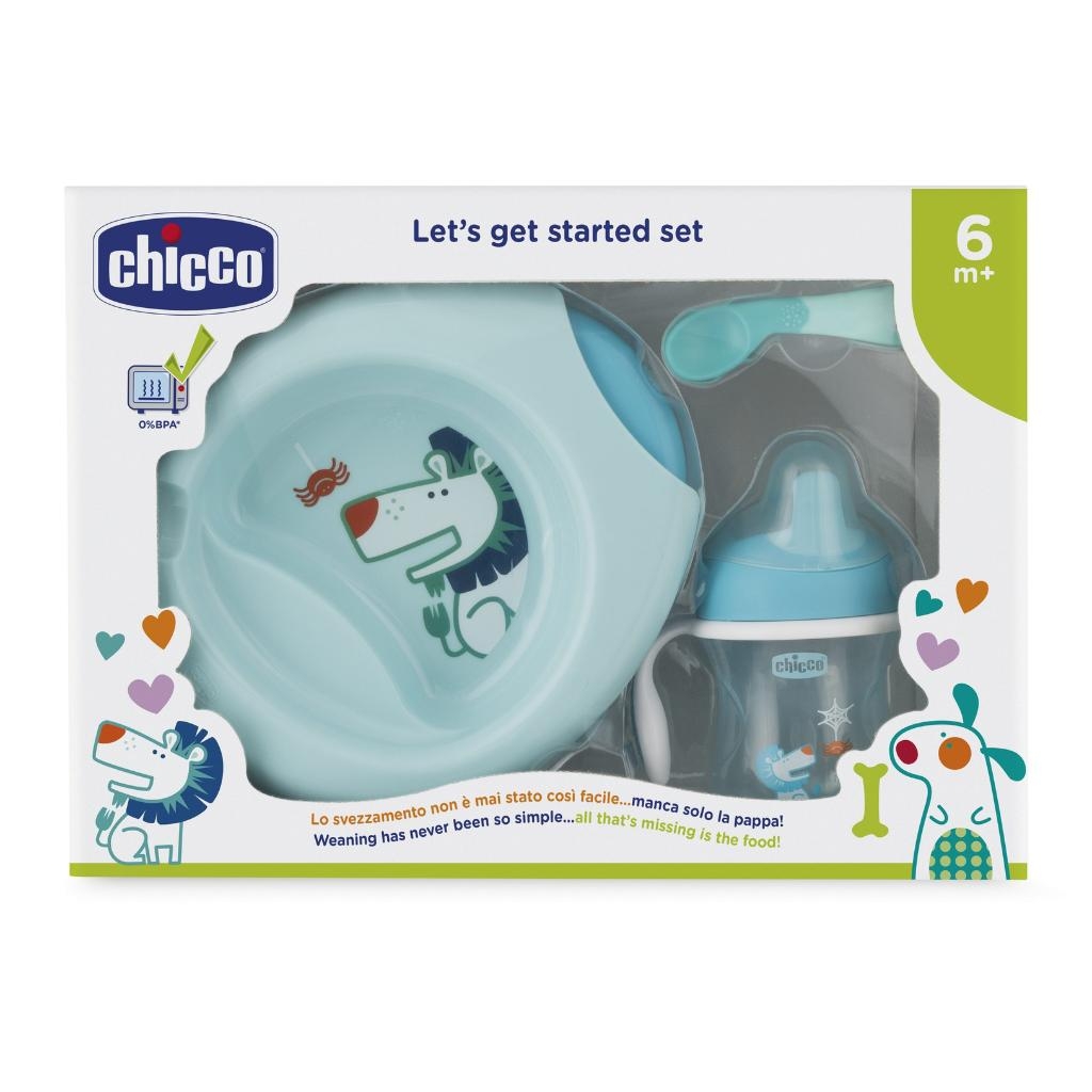 CHICCO SET PAPPA 6 MESI+ AZZURRO