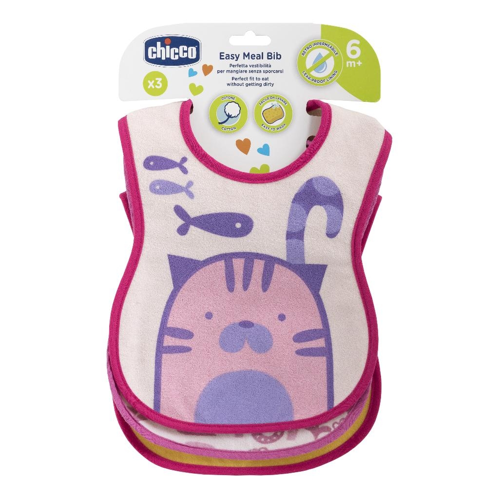 CHICCO BAVAGLINO PAPPA 6M 3 PEZZI GIRL