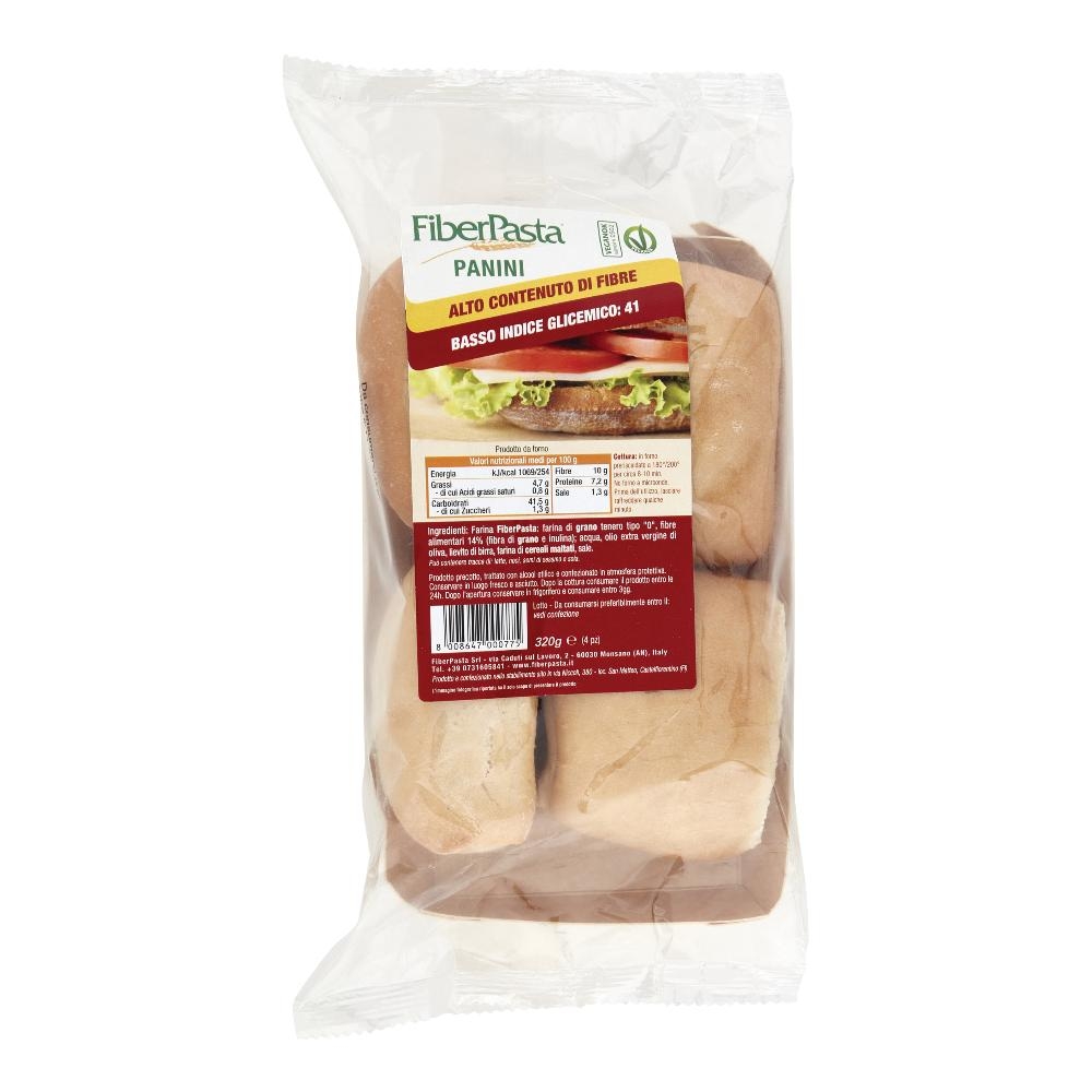 FIBERPASTA PANINI ALLE FIBRE 4 X 80 G