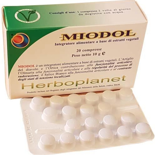 MIODOL 20 COMPRESSE BLISTER 10 G