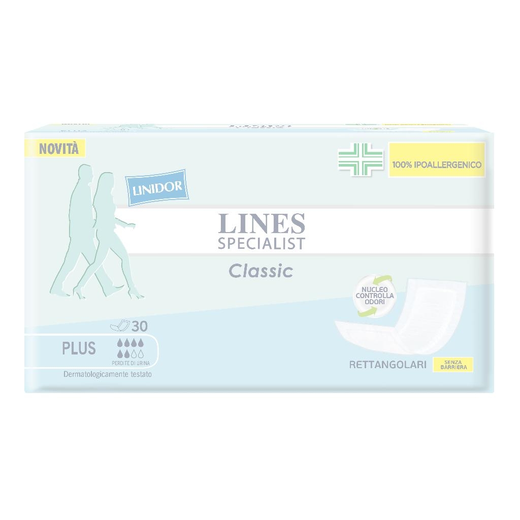 PANNOLONE RETTANGOLARE LINES SPECIALIST CLASSIC SENZA BARRIERA 30 PEZZI
