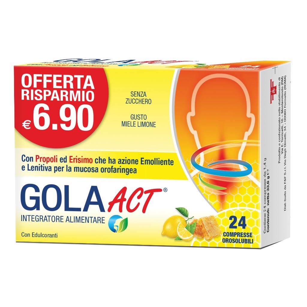 GOLA ACT MIELE E LIMONE 24 COMPRESSE OROSOLUBILI