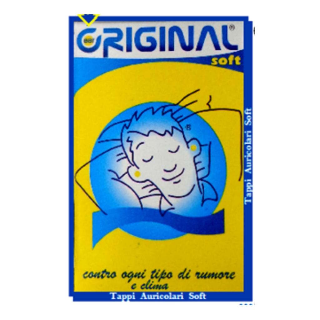 EAR ORIGINAL PLUGS SOFT NEW 20 PEZZI CLASSIC TAPPI AURICOLARI IN FORMA CLASSICA CILINDRICA