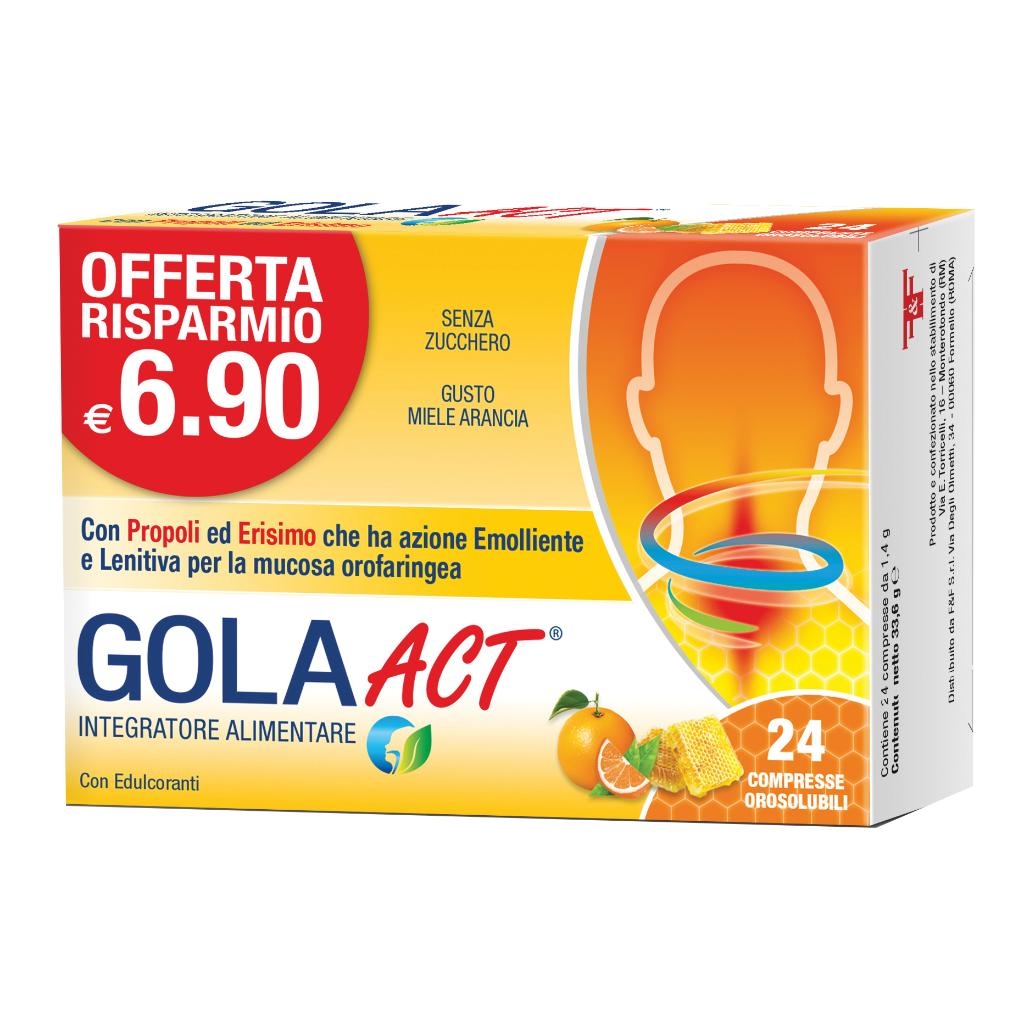 GOLA ACT MIELE ARANCIA 24 COMPRESSE OROSOLUBILI