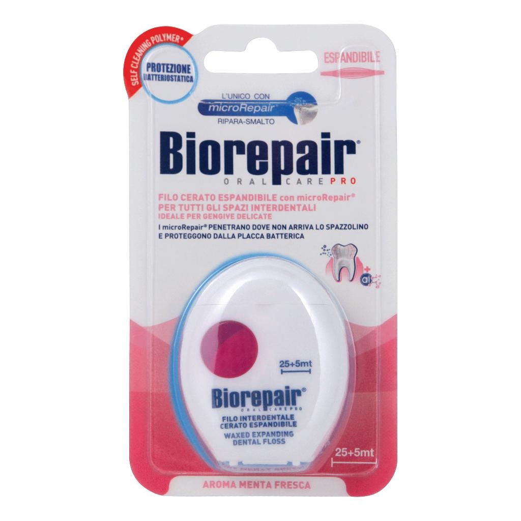 BIOREPAIR ORAL CARE ANTIBATTERICO FILO CERATO ESPANDIBILE GENGIVE DELICATE 25+5 METRI