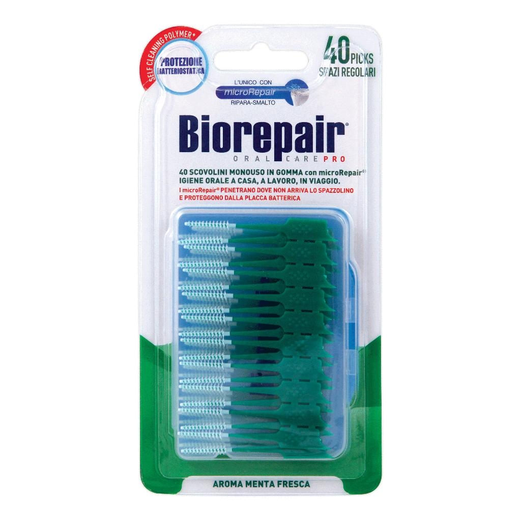 BIOREPAIR ORAL CARE ANTIBATTERICO 40 SCOVOLINI MONOUSO SPAZI REGOLARI