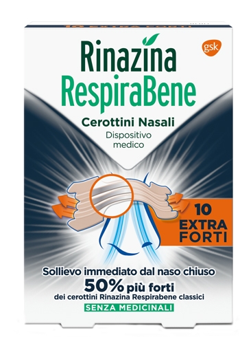 RINAZINA RESPIRABENE CEROTTI NASALI EXTRA FORTI 10 PEZZI