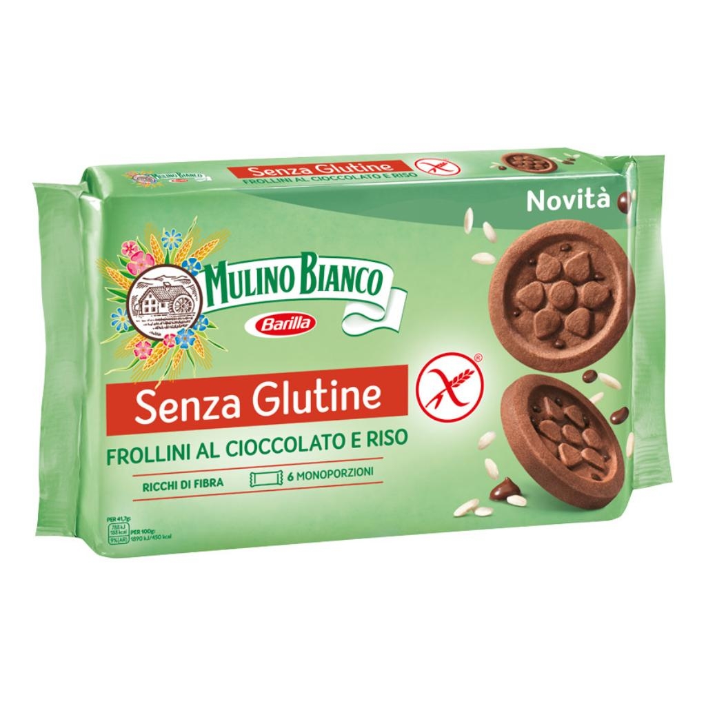 MULINO BIANCO SENZA GLUTINE FROLLINI AL CIOCCOLATO E RISO 6 MONOPORZIONI DA 41,66 G