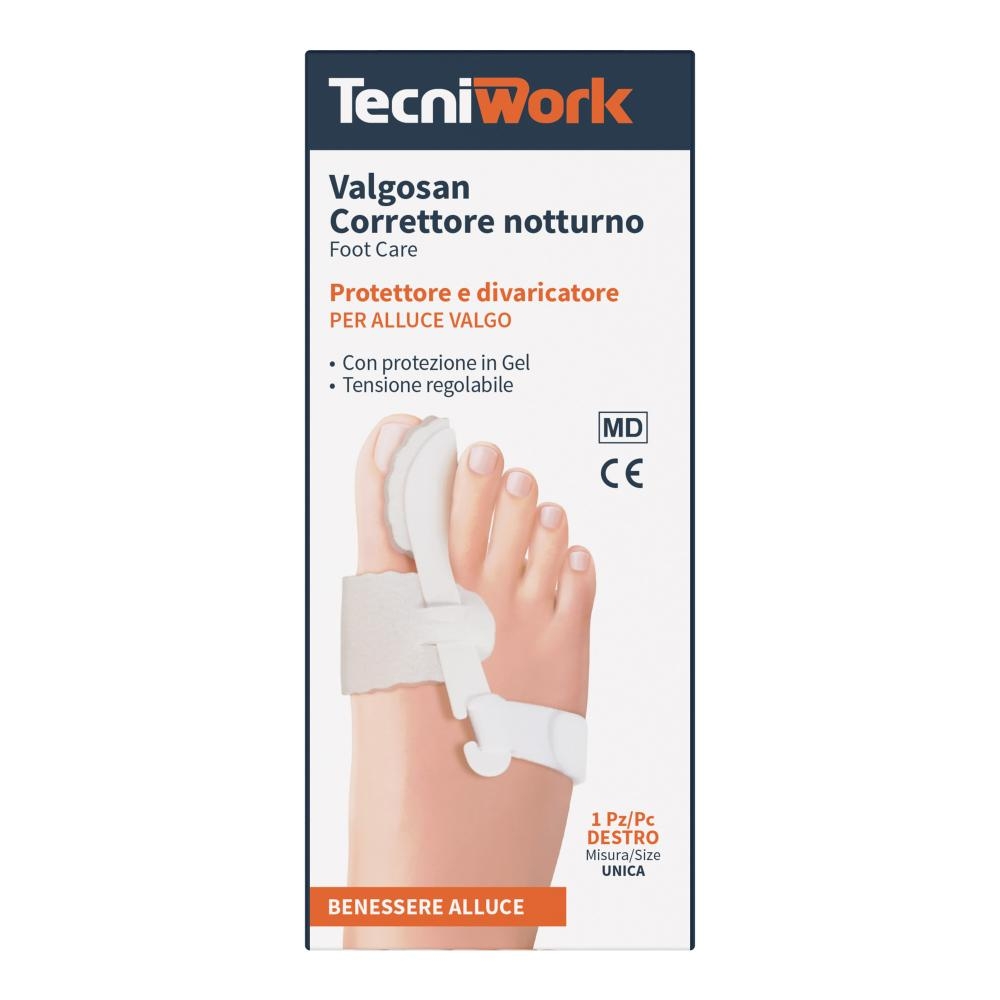 CORRETTORE NOTTURNO PER ALLUCE VALGO DESTRO MISURA UNICA VALGOSAN 1 PEZZO