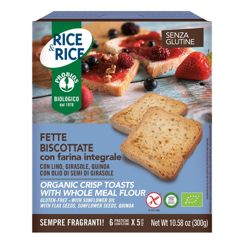 RICE&RICE FETTE BISCOTTATE CON FARINA INTEGRALE 300 G