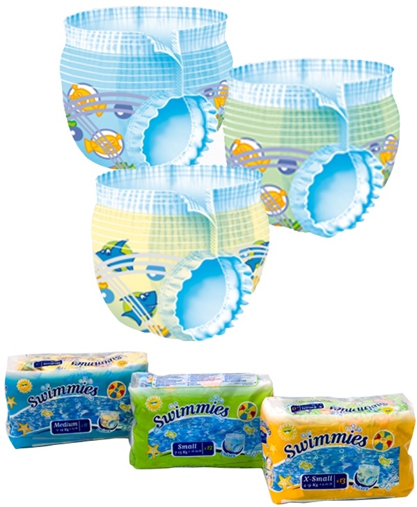 SWIMMIES PANNOLINO PANTS S1 4-9 KG TAGLIA XS 13 PEZZI