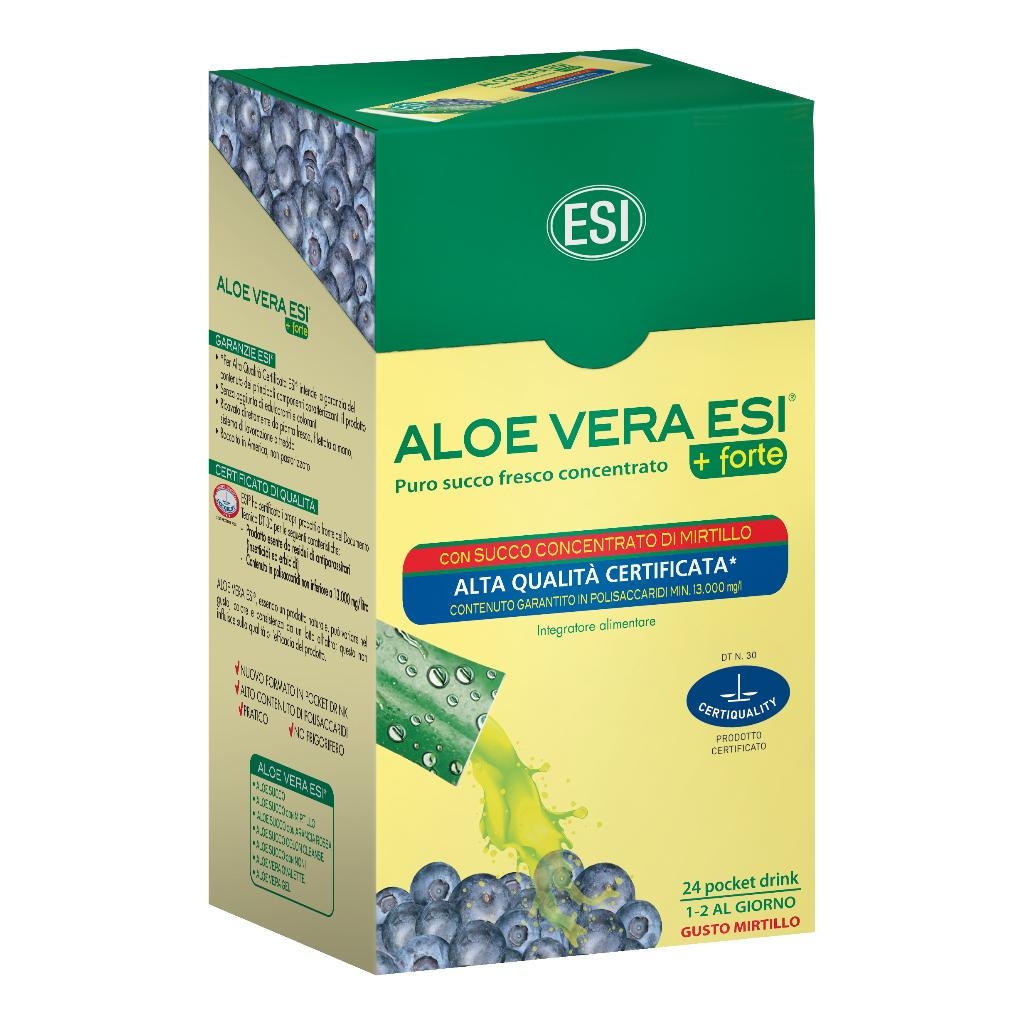 ESI ALOE VERA SUCCO + FORTE MIRTILLO 24 POCKET DRINK