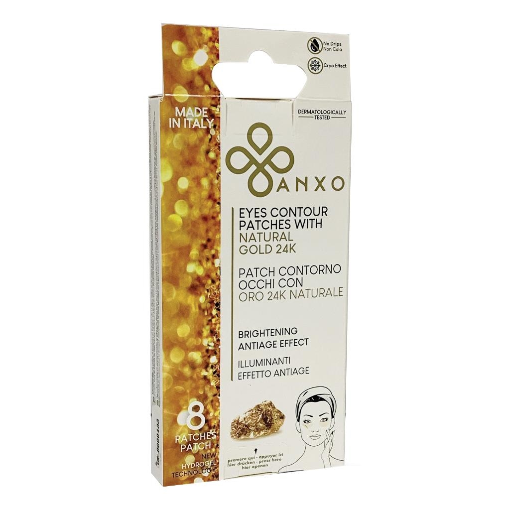 ANXO 8 PATCHES BORSE OCCHI HYDROGEL ORO NATURALE 24K