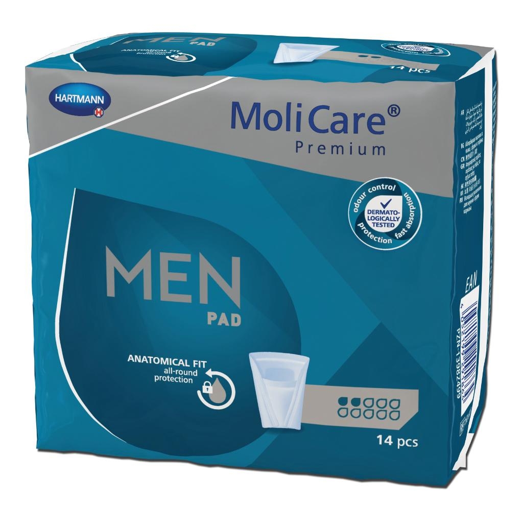 MOLICARE PREMIUM MEN PANNOLONE PER INCONTINENZA 2 GOCCE 14 PEZZI