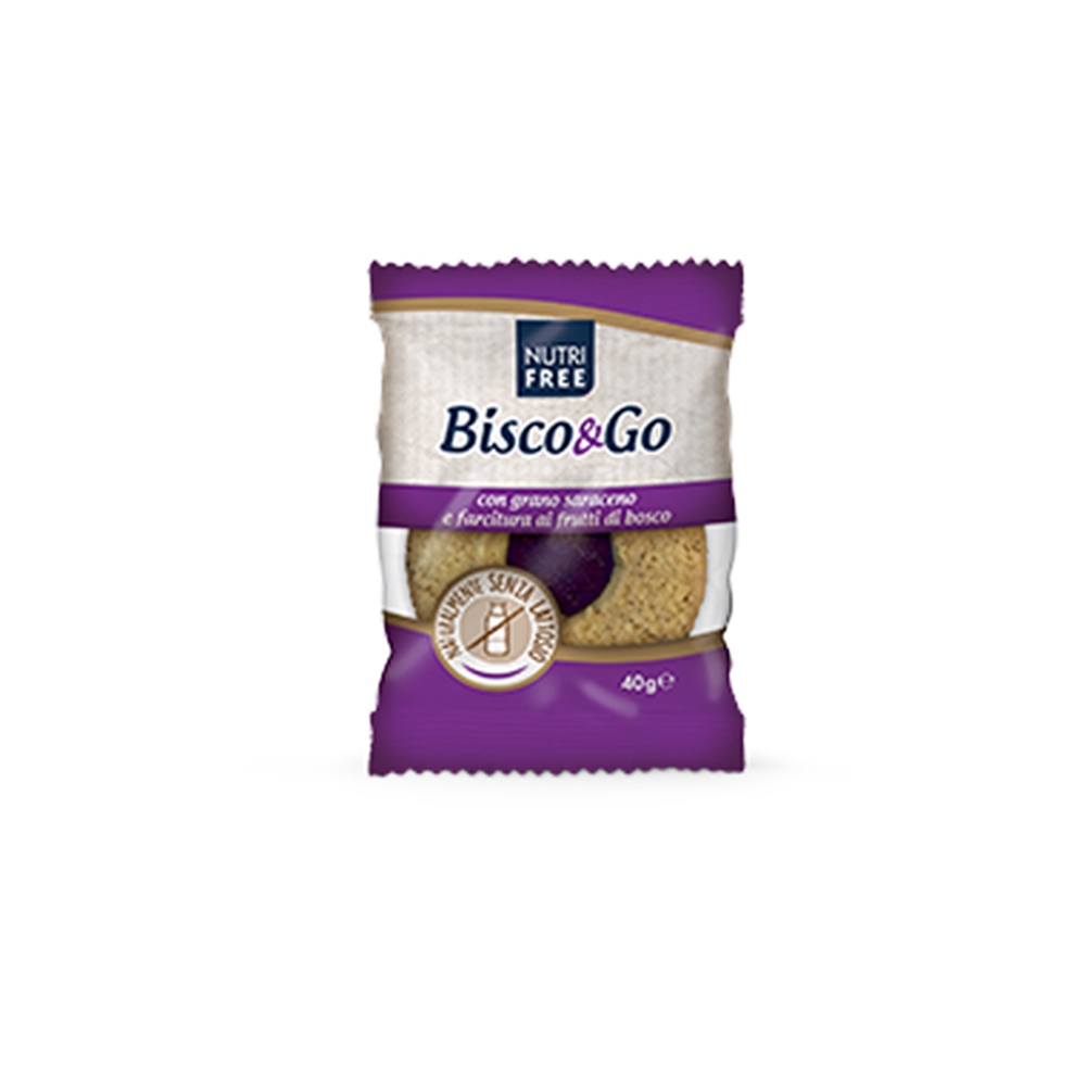 NUTRIFREE BISCO&GO CON GRANO SARACENO E FARCITURA AI FRUTTI DI BOSCO 40 G