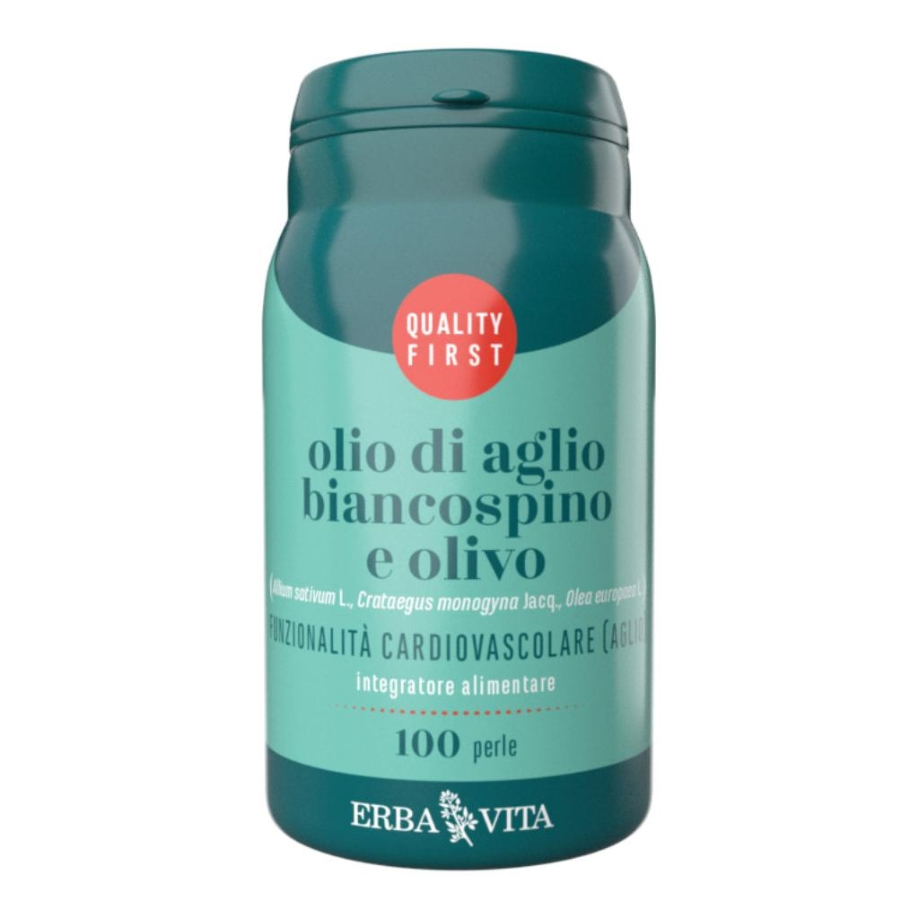 OLIO DI AGLIO BIANCOSPINO E OLIVO 100 PERLE