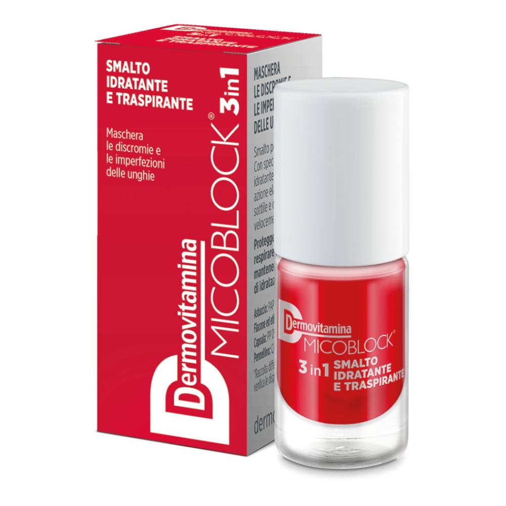 DERMOVITAMINA MICOBLOCK 3 IN 1 SMALTO IDRATANTE E TRASPIRANTE ROSSO 5 ML