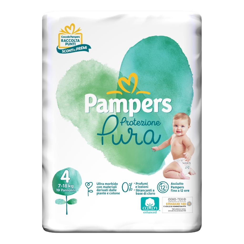 PAMPERS PROTEZIONE PURA NATURALLOR MAXI CP 19 PEZZI