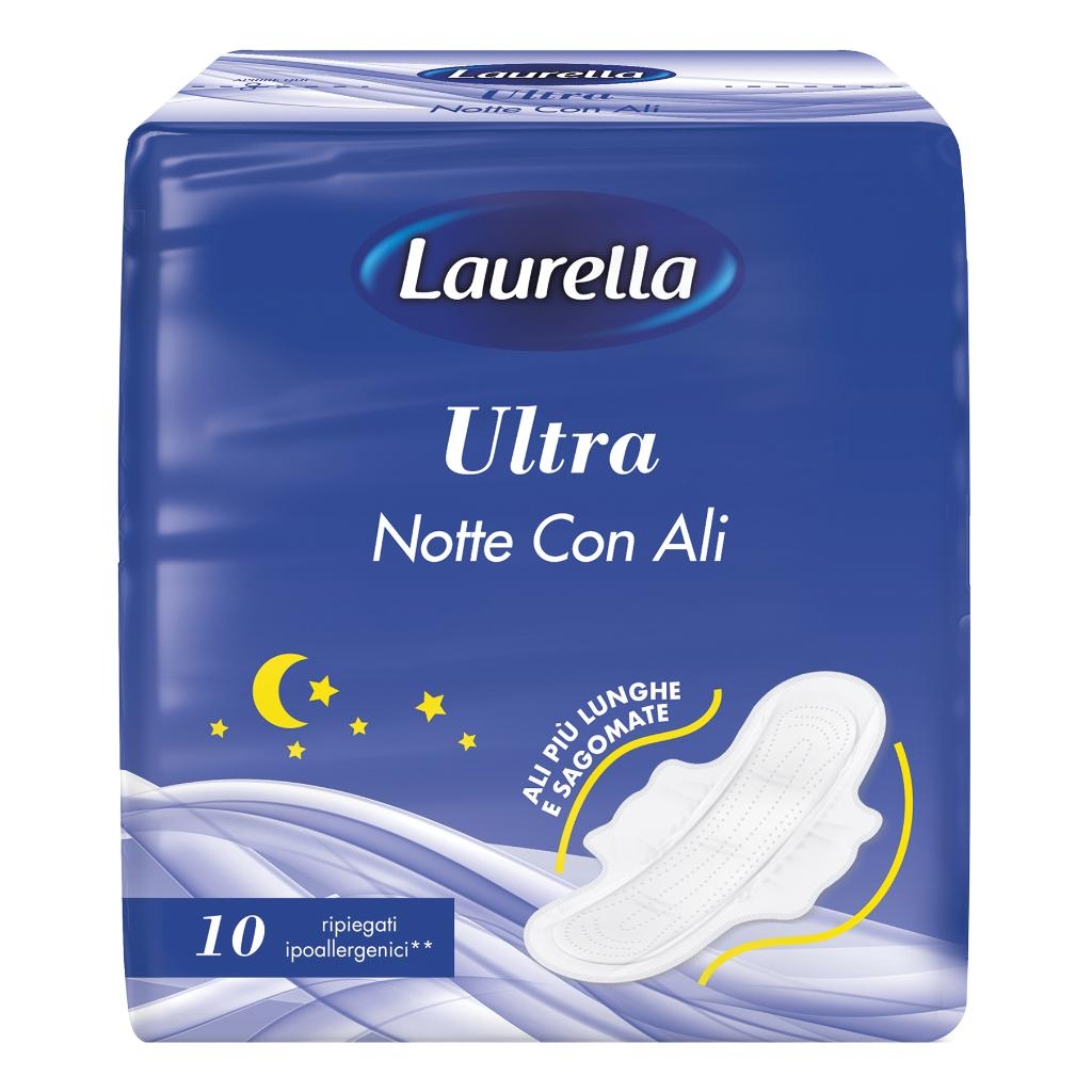 LAURELLA ASSORBENTE ULTRA SUPER NOTTE CON ALI 10 PEZZI