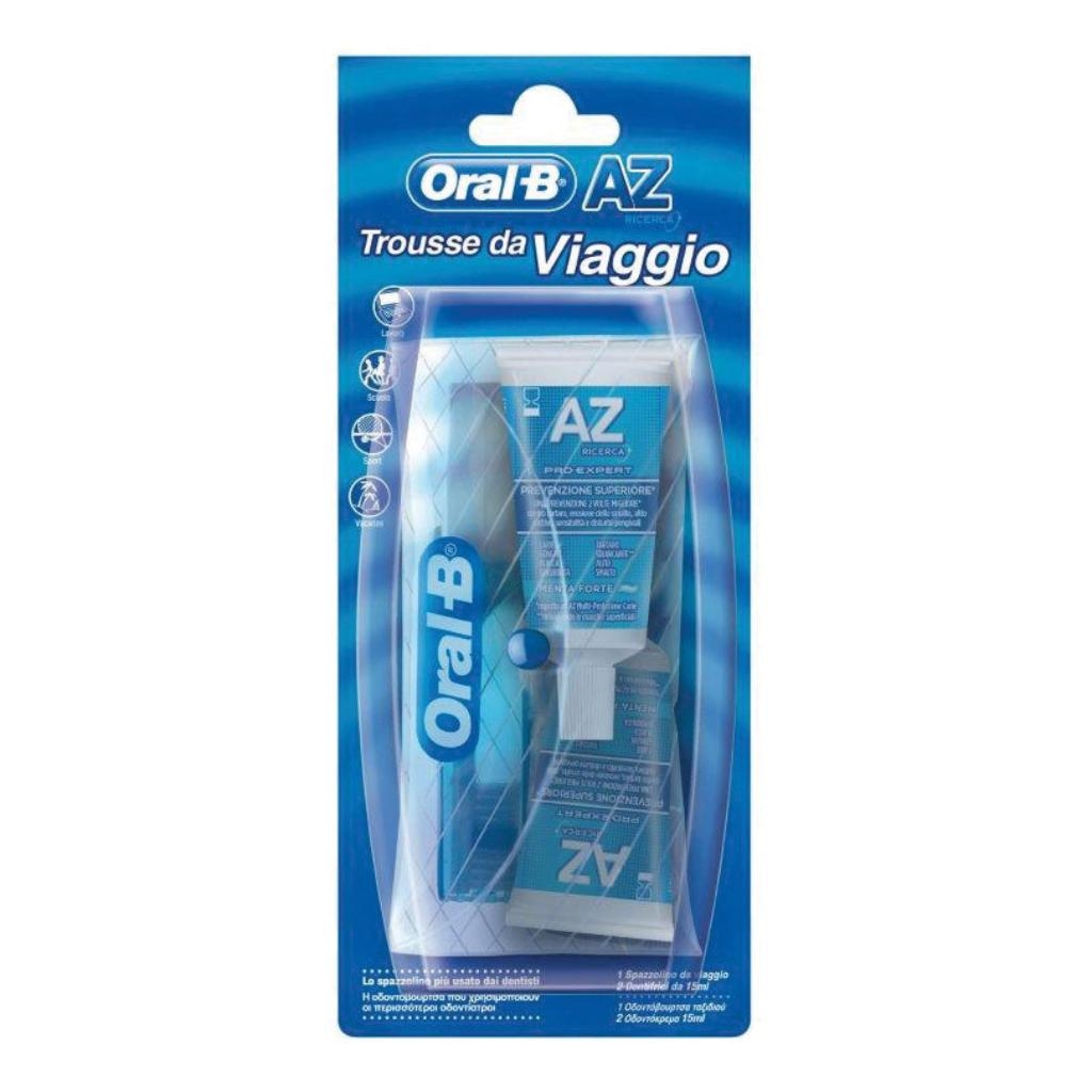 ORALB TROUSSE DA VIAGGIO SPAZZOLINO + 2 DENTIFRICI 15ML