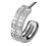 BJT993 ORECCHINI CRYS HALF STAINLESS STEEL
