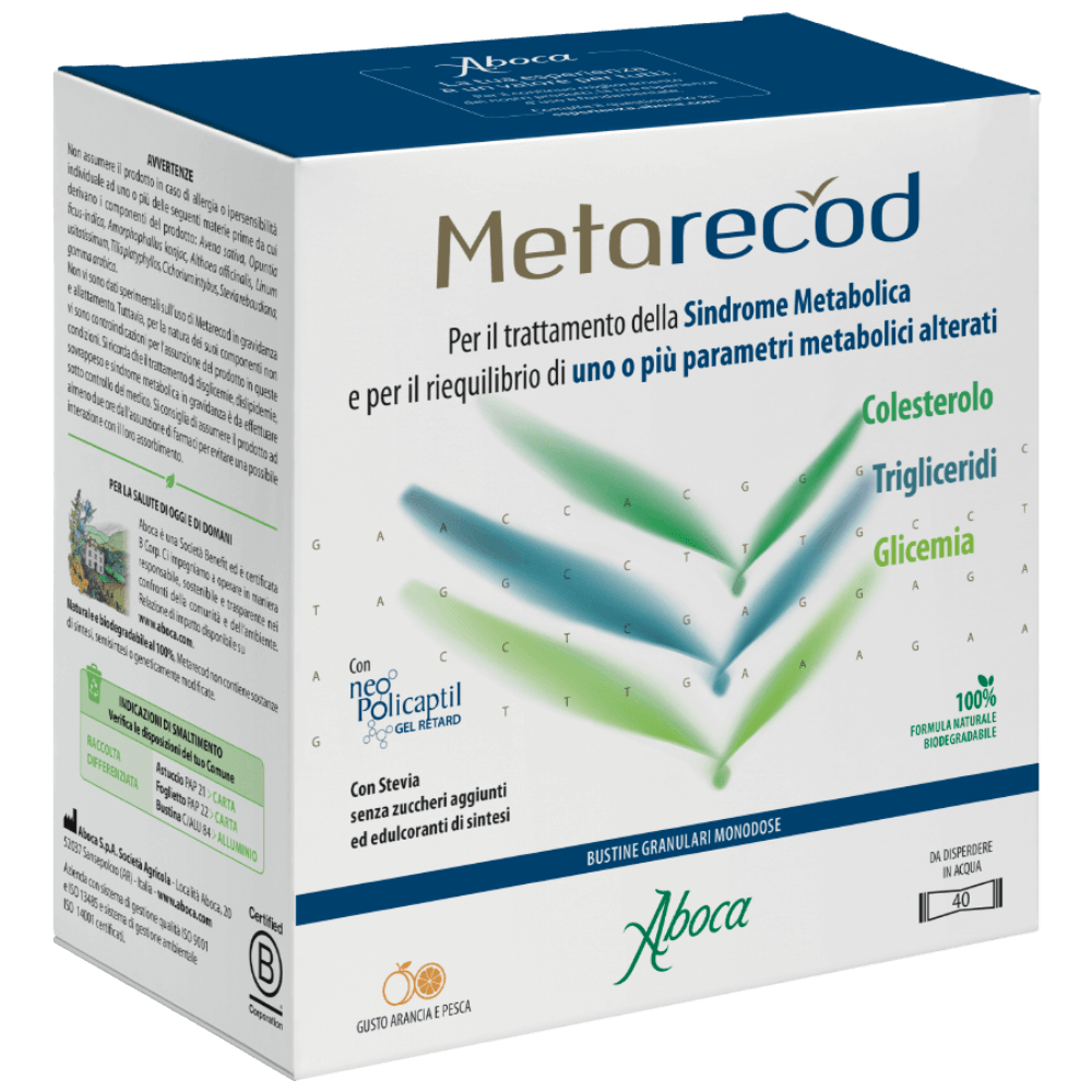 METARECOD 40 BUSTINE GRANULARI X 2,5G GUSTO ARANCIA E PESCA