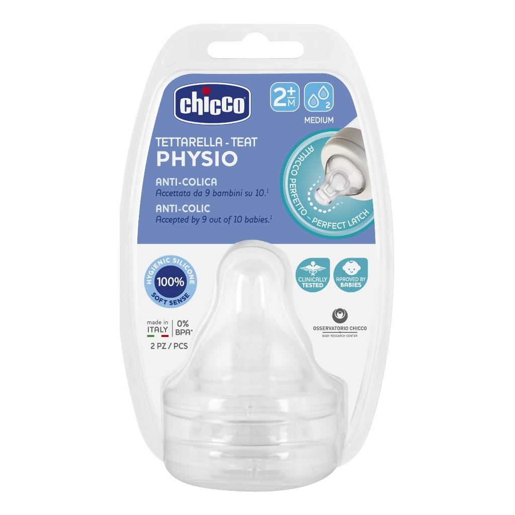 CHICCO TETTARELLA PERFECT 5 2M IN SILICONE 2 FORI 2 PEZZI