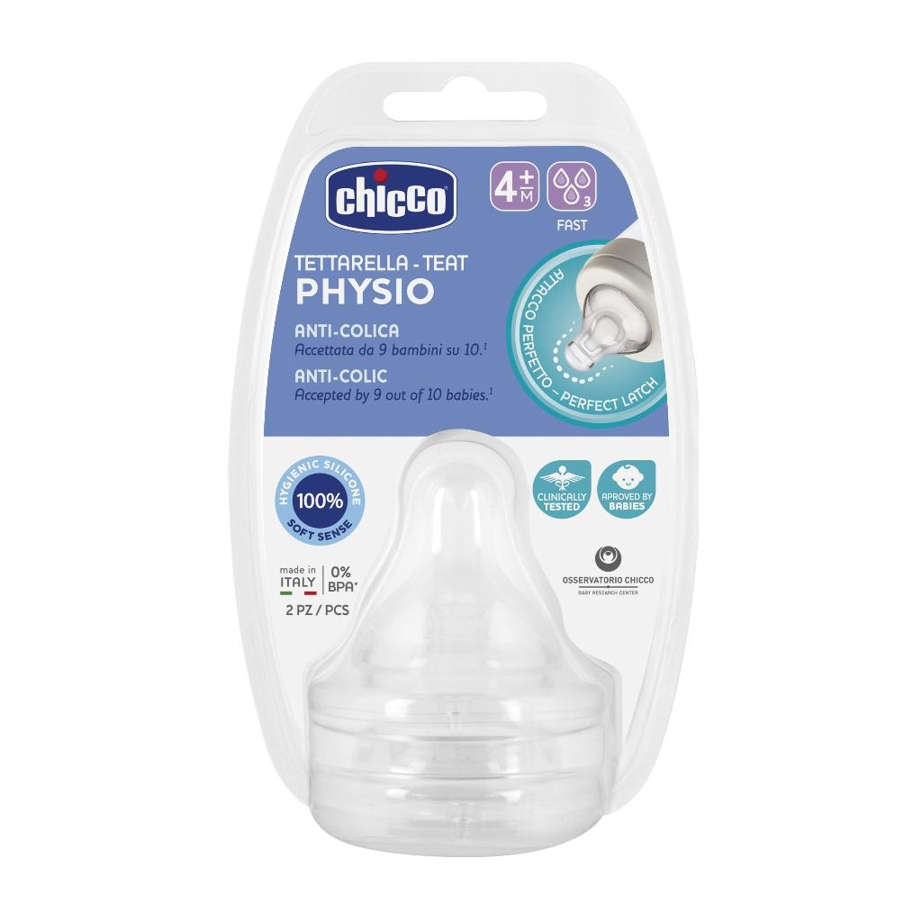 CHICCO TETTARELLA PERFECT 5 4M IN SILICONE 3 FORI 2 PEZZI