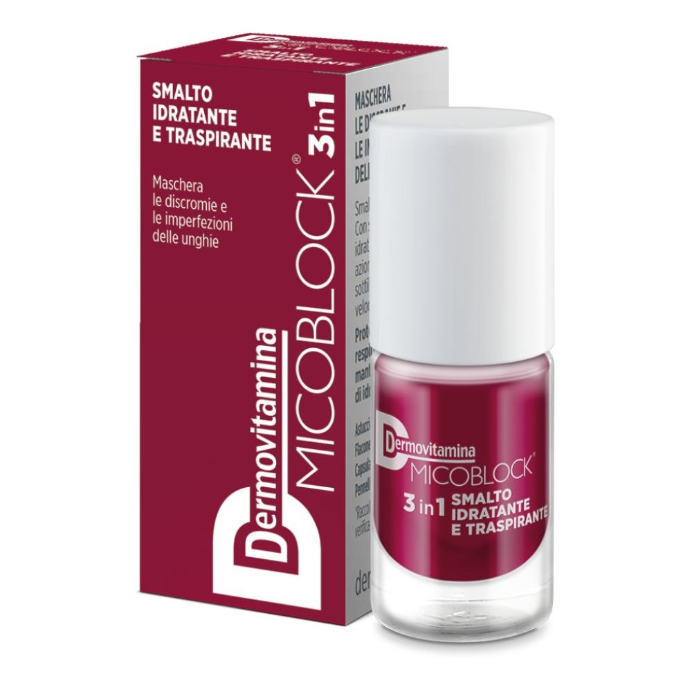DERMOVITAMINA MICOBLOCK 3 IN 1 SMALTO IDRATANTE E TRASPIRANTE BORDEAUX 5 ML