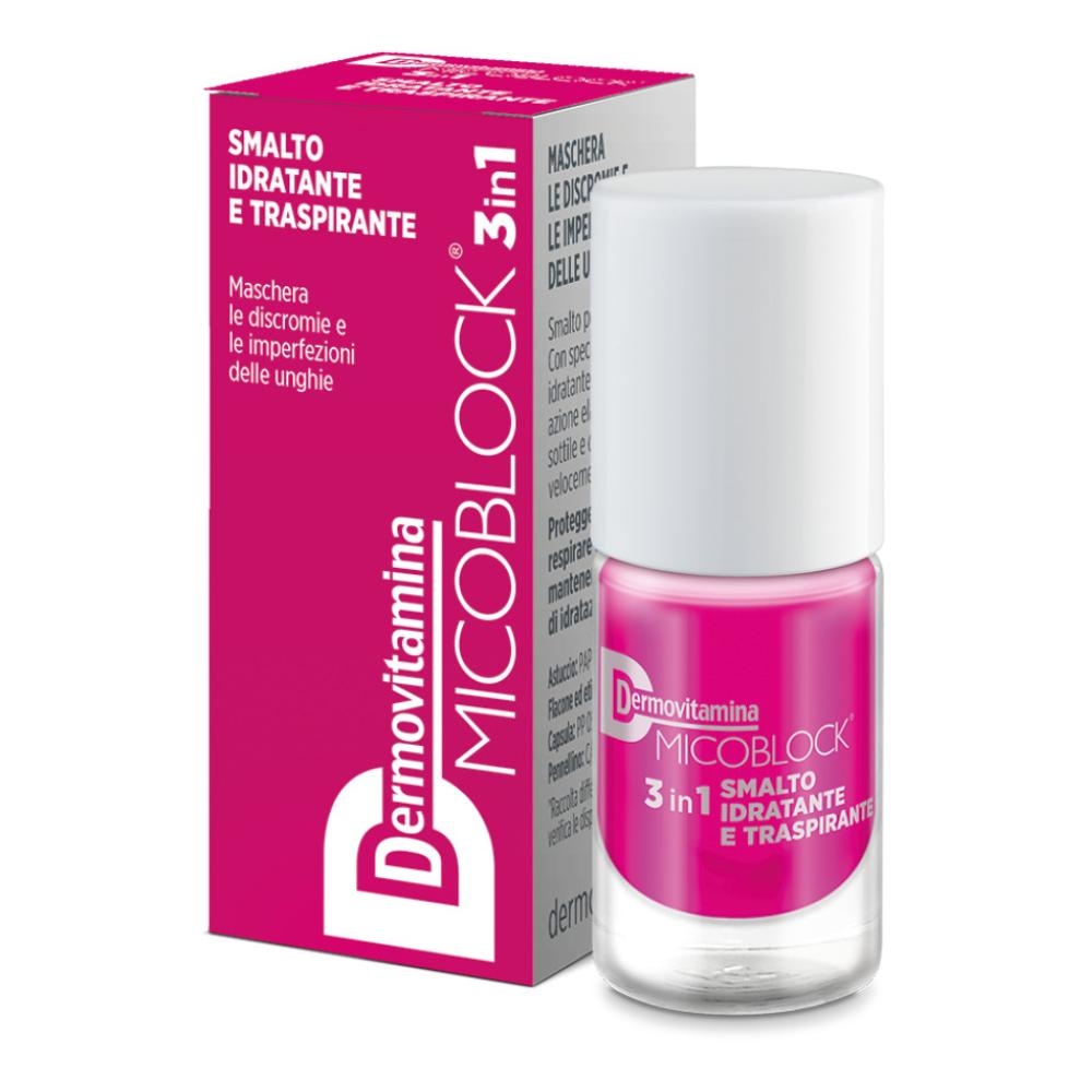 DERMOVITAMINA MICOBLOCK 3 IN 1 SMALTO IDRATANTE E TRASPIRANTE FUCSIA 5 ML