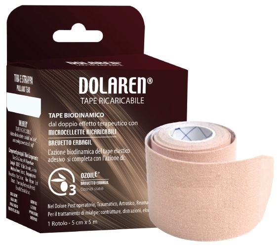 DOLAREN TAPE RICARICABILE CEROTTO TERAPEUTICO BEIGE CM 5X5 M IN ROTOLO