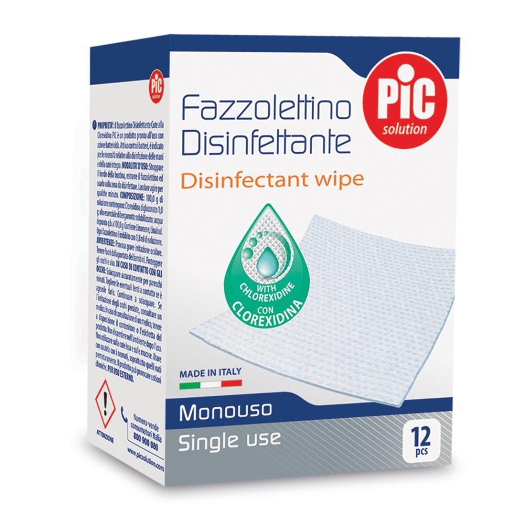 PIC SOLUTION FAZZOLETTINI DISINFETTANTI 12 PEZZI