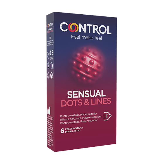 CONTROL SENSUAL DOTS&LINES 6 PEZZI