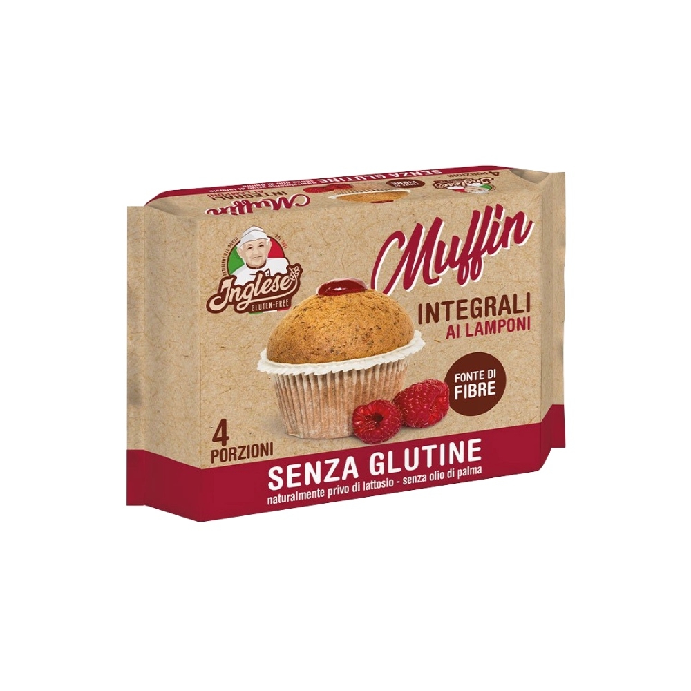 INGLESE MUFFIN INTEGRALI FARCITI AL LAMPONE 4 PEZZI DA 40 G