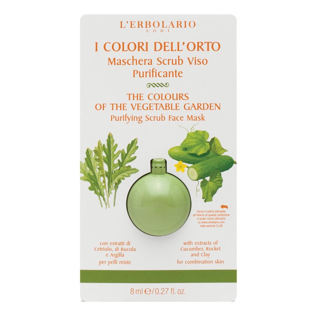 I COLORI DELL'ORTO VERDE MASCHERA SCRUB VISO PURIFICANTE 8 ML