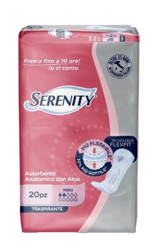 SERENITY ASSORBENTE ANATOMICO CON ALOE FLEXIT MINI 20 PEZZI