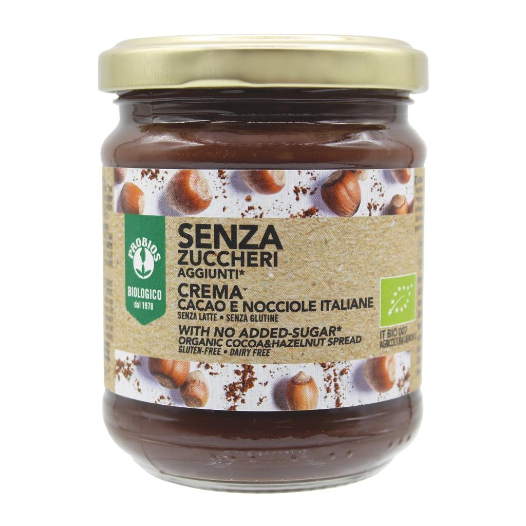 CREMA SPALMABILE CACAO/NOCCIOLE SENZA ZUCCHERI AGGIUNTI 200 G