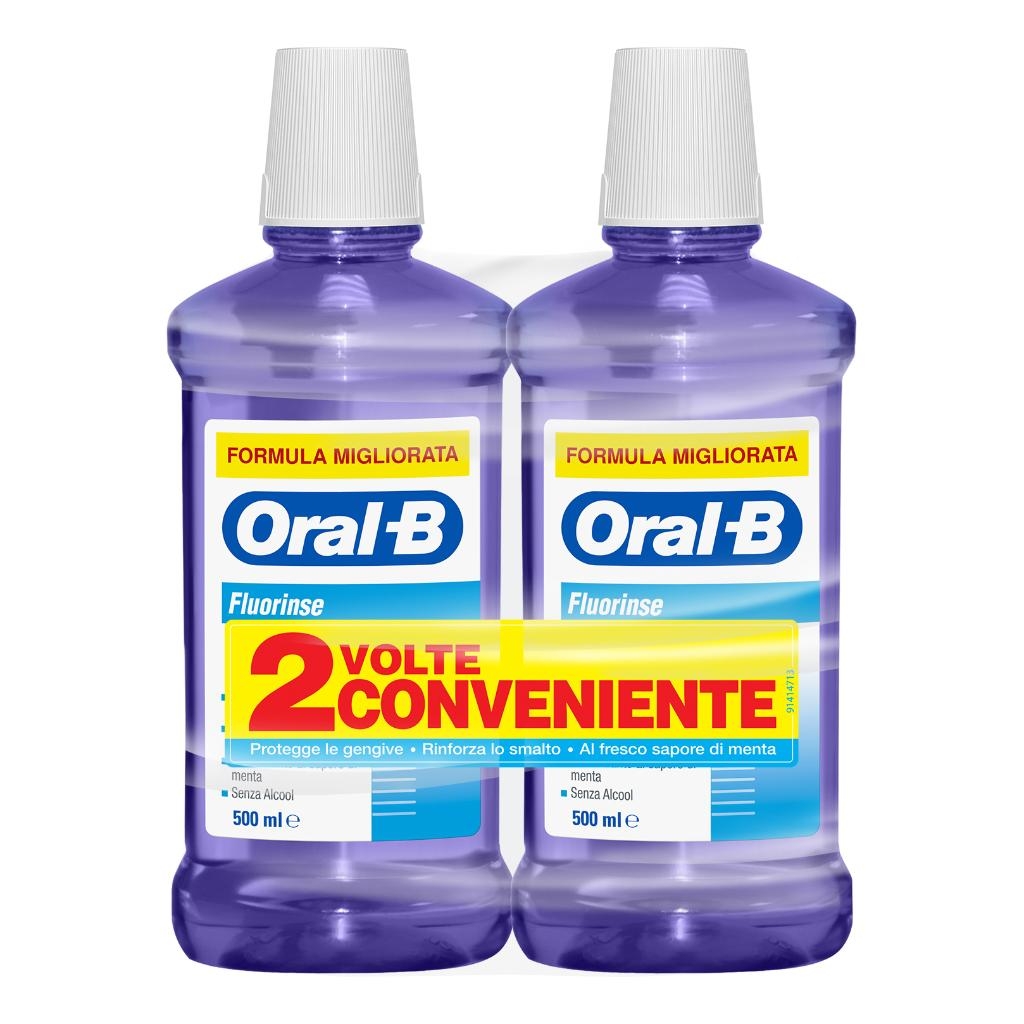 ORALB FLUORINSE COLLUTORIO ANTI CARIE 2 X 500 ML