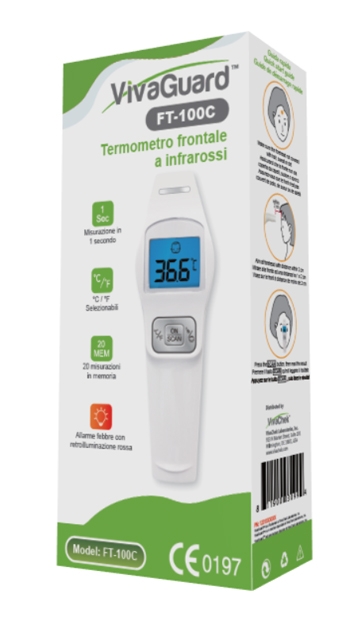 VIVAGUARD TERMOMETRO FRONTALE INFRAROSSI FT 100C
