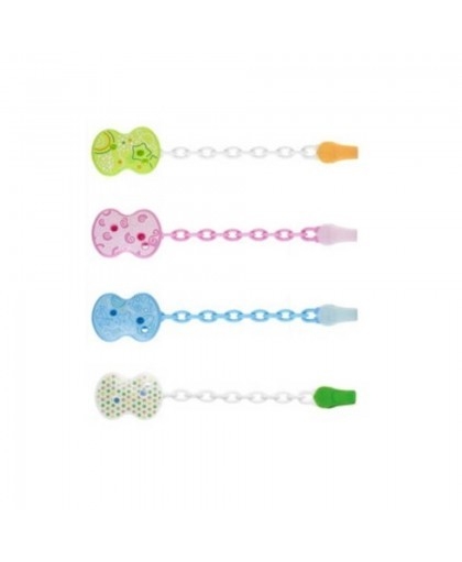 CHICCO CLIP CON CATENELLA MIXED COLORS NEW 2020