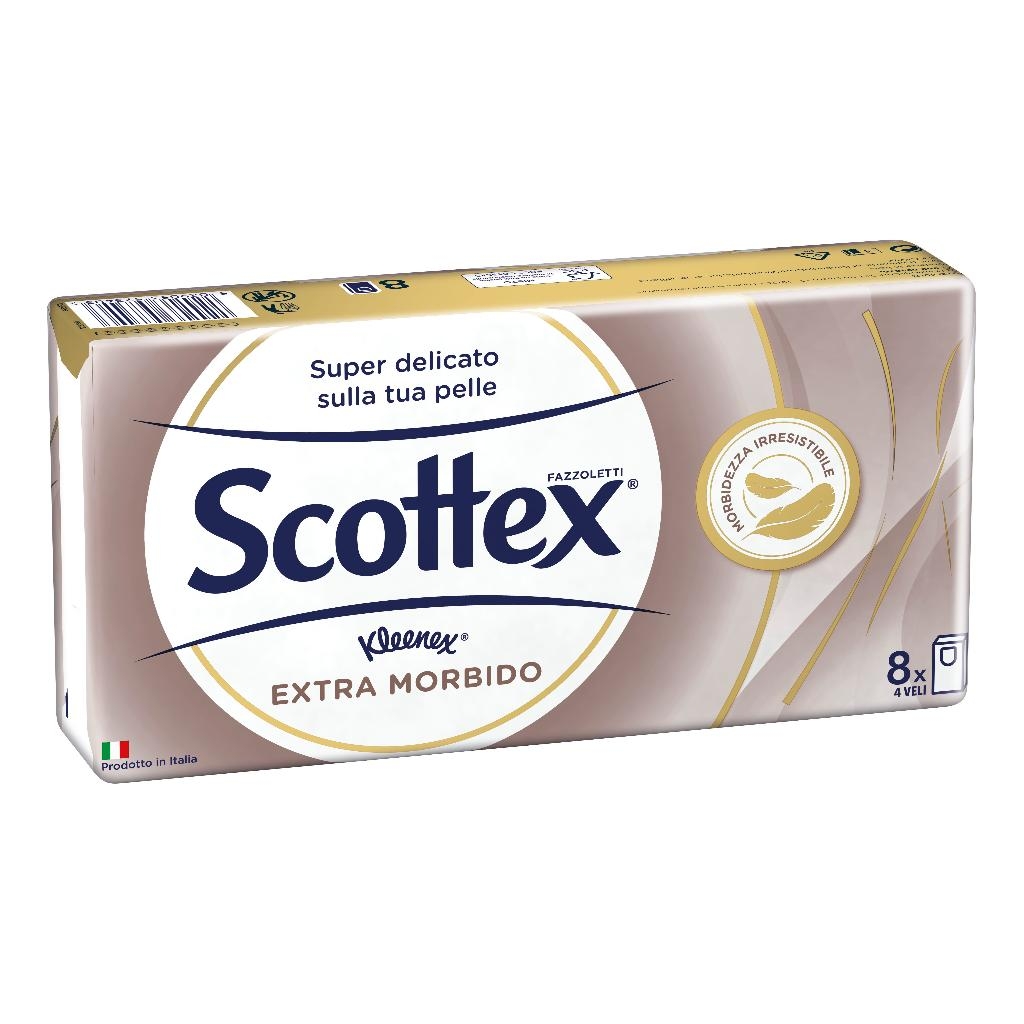 SCOTTEX EXTRA MORBIDO FAZZOLETTI 8 PEZZI