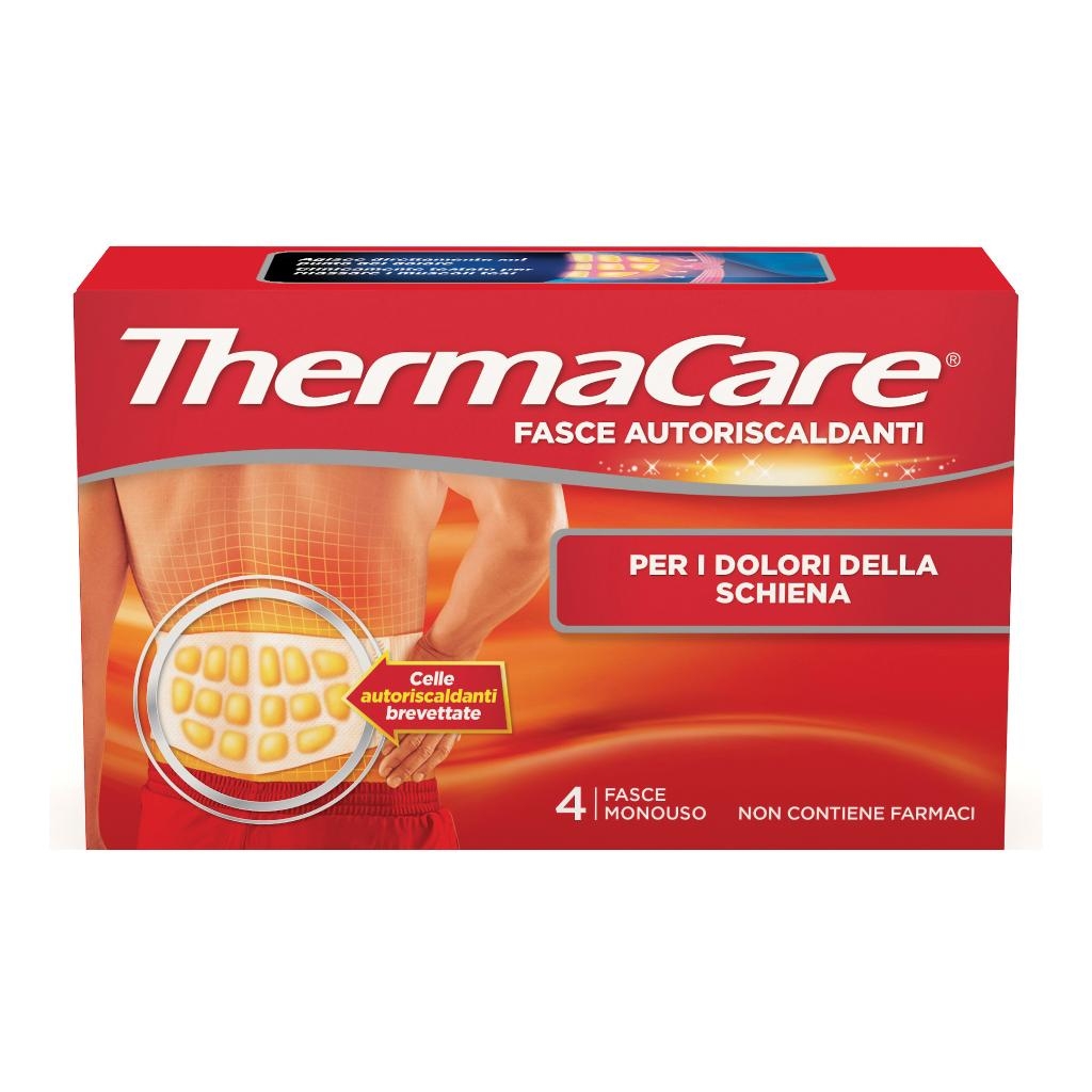 FASCIA AUTORISCALDANTE A CALORE TERAPEUTICO THERMACARE SCHIENA 4 PEZZI