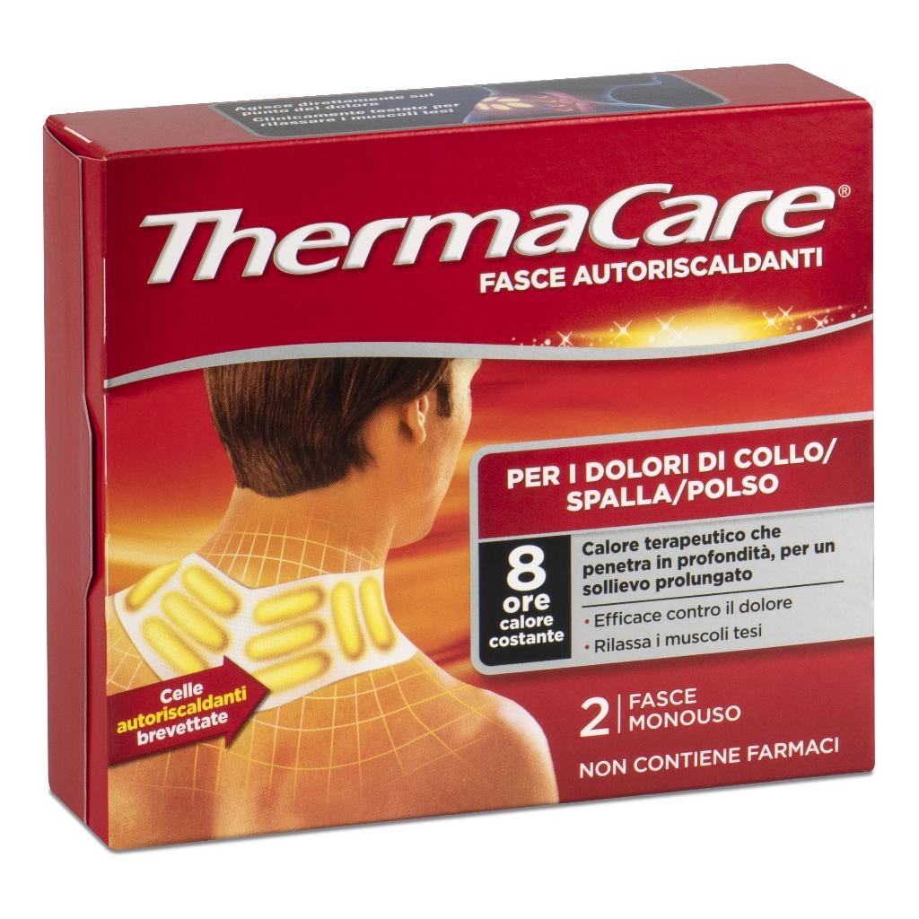 FASCE AUTORISCALDANTI A CALORE TERAPEUTICO THERMACARE COLLO/SPALLA/POLSO 2 PEZZI