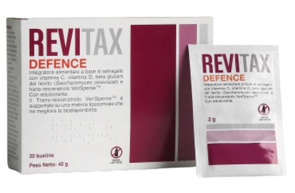 REVITAX DEFENCE 20 BUSTINE SENZA GLUTINE NATURALMENTE PRIVO DI LATTOSIO CON EDULCORANTE