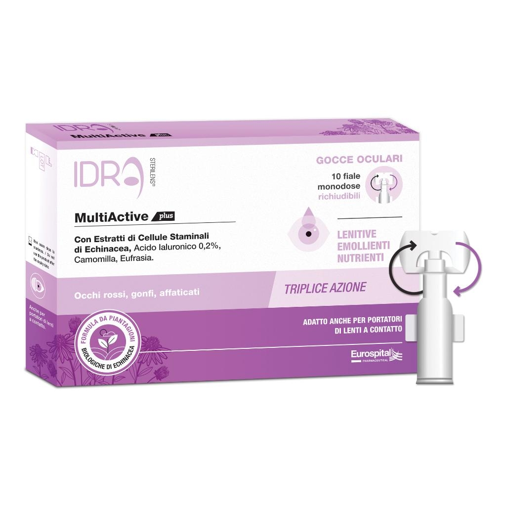 GOCCE OCULARI LENITIVE STERILENS IDRA MULTIACTIVE PLUS 10 FIALE MONODOSE RICHIUDIBILI DA 0,5 ML